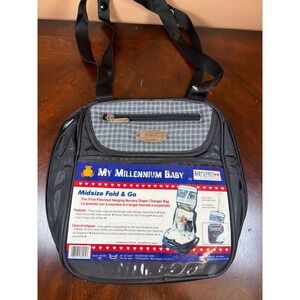 Baby's First My Millennium Baby Midsize Fold & Go Hanging Diaper Bag Black 978